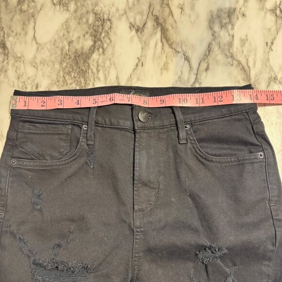 AGOLDE Sophie Goth Punk Distressed Ripped High Rise Skinny Jeans in Black Sz. 27 - Picture 8 of 13